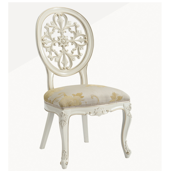Chaise de salle à manger ovale de style baroque de vente chaude