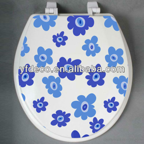 Blue flower toilet seat suppliers