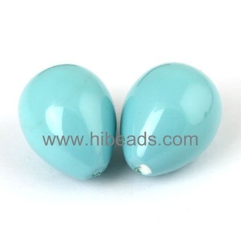 Blue shell pearl earrings half drilled Shell-pearl-88-013