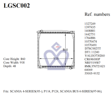 Scania R124 Truck Radiator,1327249,