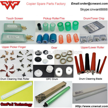 Copier Spare parts ,Copier parts upper fuser roller,lower roller,pickup roller,drum cleaning blade,gear,copier touch screen
