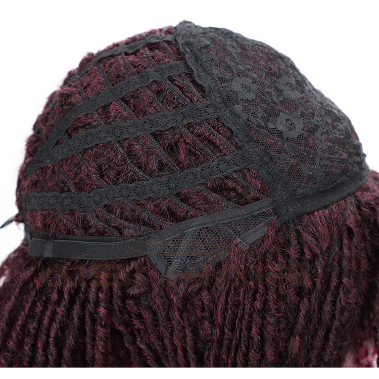 Aisi Hair Ombre Black Bug 14 Inch Wig Crochet Braids Wigs Soft Dreadlocks Hair High Temperature Fiber Short Wigs
