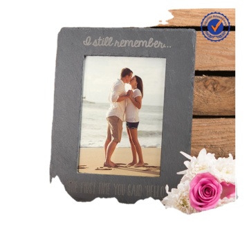 Factory Direct 5x7 Photo Slates - Handmade Black Natural Couples Frames 26x21cm