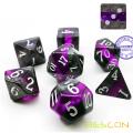 Bescon Mineral Rocks GEM VINES Juego de dados poliédricos D&amp;D de 7, juego de rol RPG Juego de dados 7pcs Juego de AMETHYST