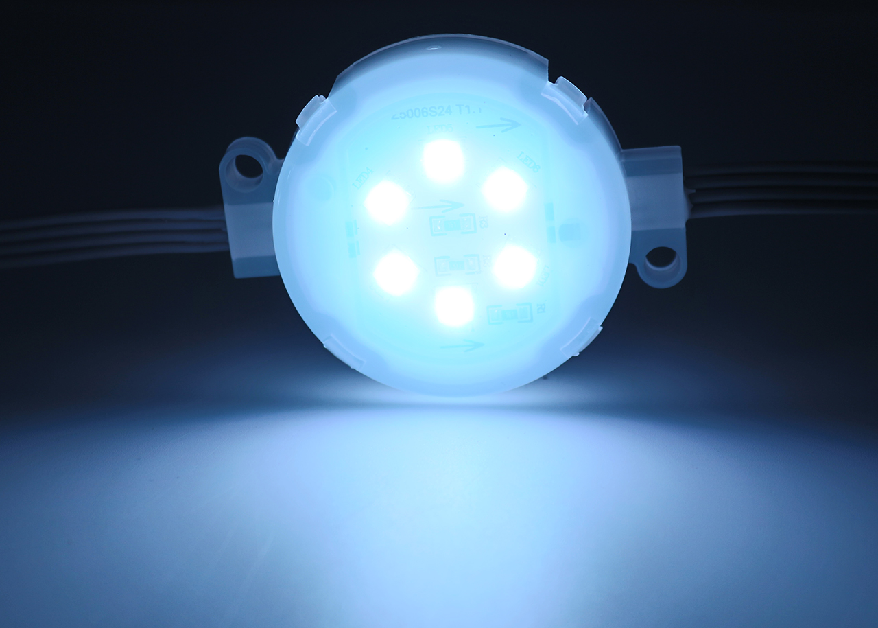 Chinese manufacturer SMD5050 50mm RGBW 6LED pixel light DC24V Addressable Pixel Point Light