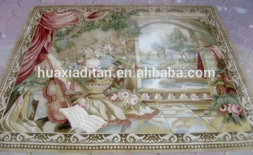 NEW! French Aubusson tapestry hand knoted wool