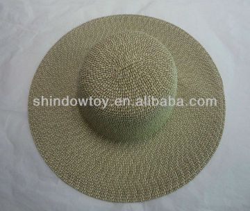 Ladies fashion summer straw sun hat, wide brim straw hat, Beach straw hat