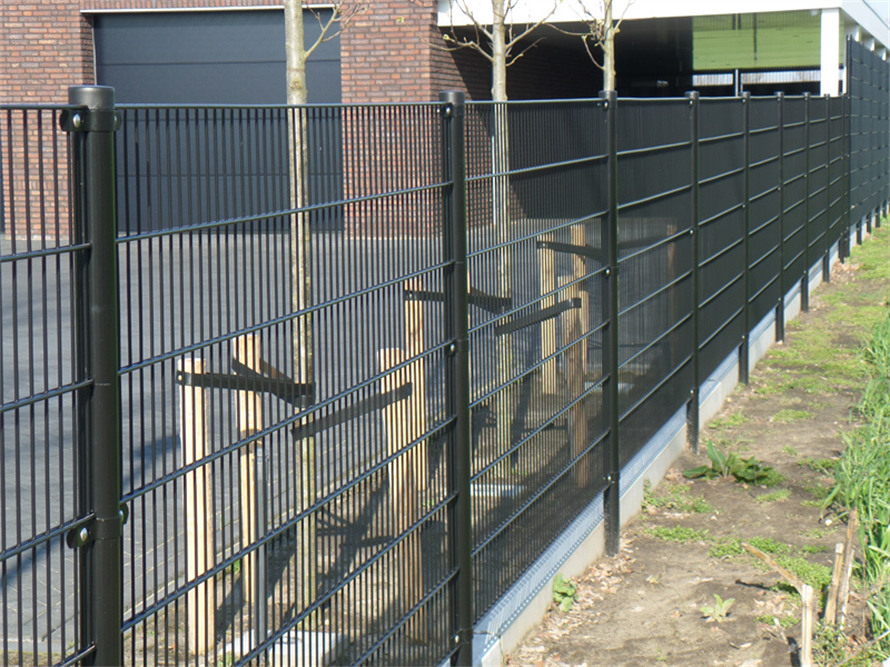 Powder Coated Galvanized Panel Double Wire Fence