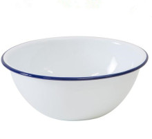 white enamel bowl