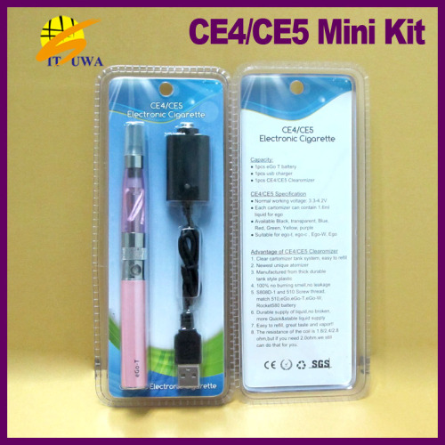 2013 Best Selling Clearomizer CE4 Plus/CE5 1.6ml and EGO T in Blister Package EGO T CE4 Mini Kit, Big Vapor Huge Smoke Hot! !