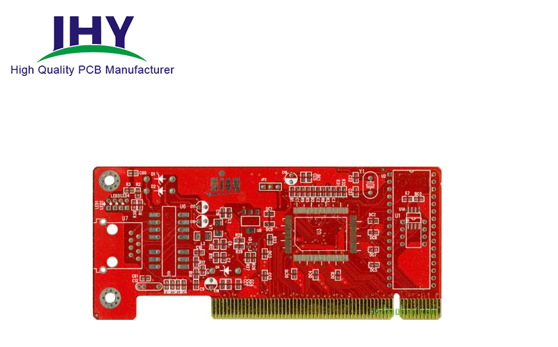 10 Layer HASL Gold Finger PCB Red Solder Circuit Board 10 Layer HASL Gold Finger PCB Red Solder Circuit Board