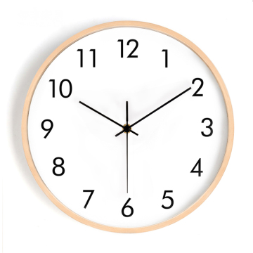 Personalized Wood Frame Wall Clock with Silent Movement