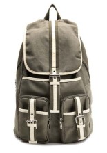 Canvas Backpack Laptop Bag Backpacking (SM6766)