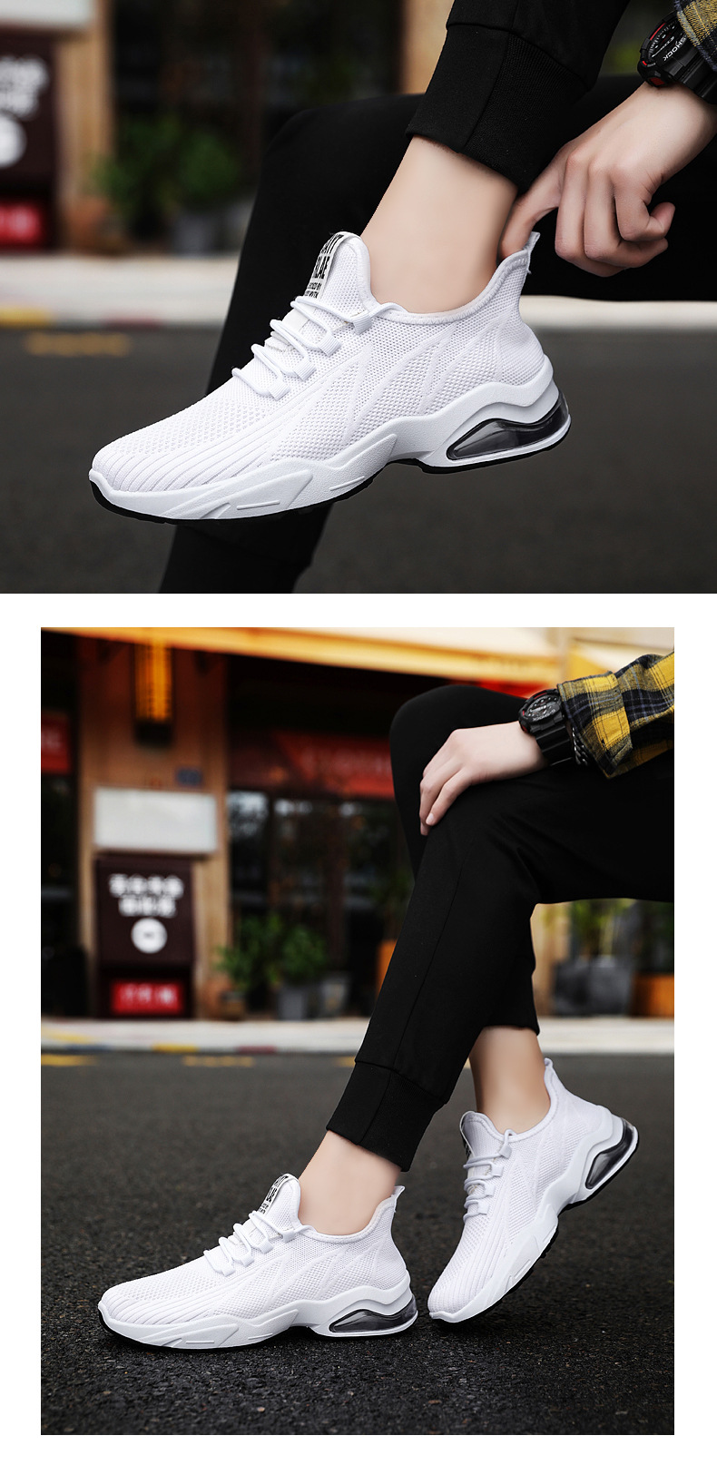 2021 men shoes Breathable Soft-soled Running Shoes Comfortable non-slip Flying Woven Air Cushion men's Shoes Sport