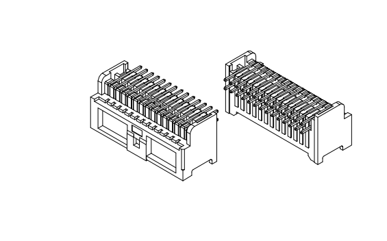 2,00 mm tonhöjd 90 ° Wafer Connector Dip Series AW2014R-2XNP