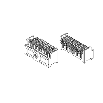 2.00mm Pitch 90 ° Wafer Connector Dip Series AW2014R-2XNP