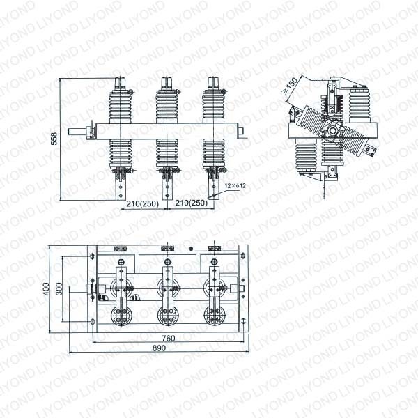 GN30-12KV Series Indoor H.V. Rotation Disconnect Switch/Disconnecting Switch/Isolation Switch