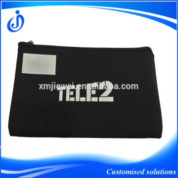 Personalised Two Pocket Zippered Microfiber Pencil Case