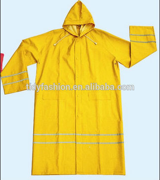 Durable Yellow Police Reflective Raincoat