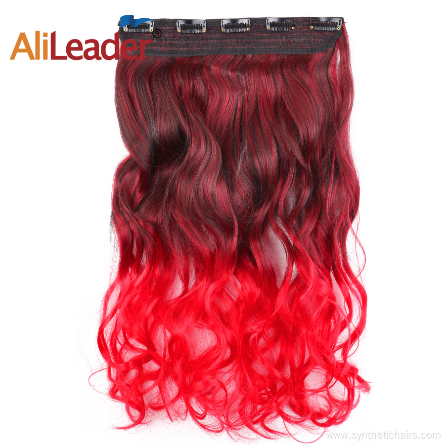 Synthetic Hair Extension Body Wave 5 Clips-in Hairpieces