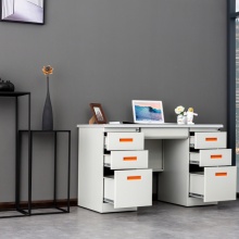 White Adjustable Corner Office Desk Organizer for Home Office Supplies