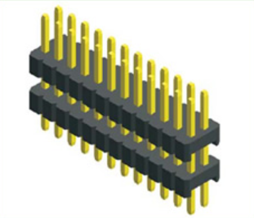 0.8mm Ptich Dual Row Double Plastic Straight