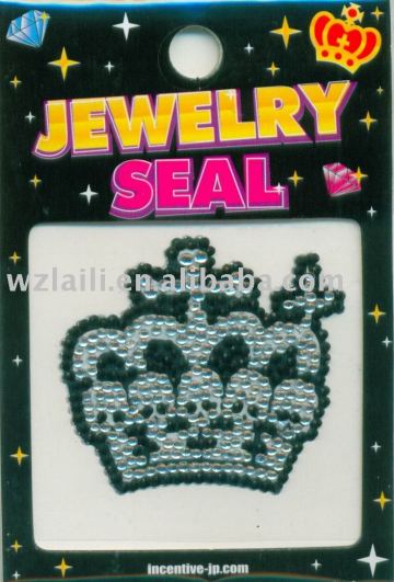 acrylic sticker/rhinestone sticker/crown acrylic diamond sticker