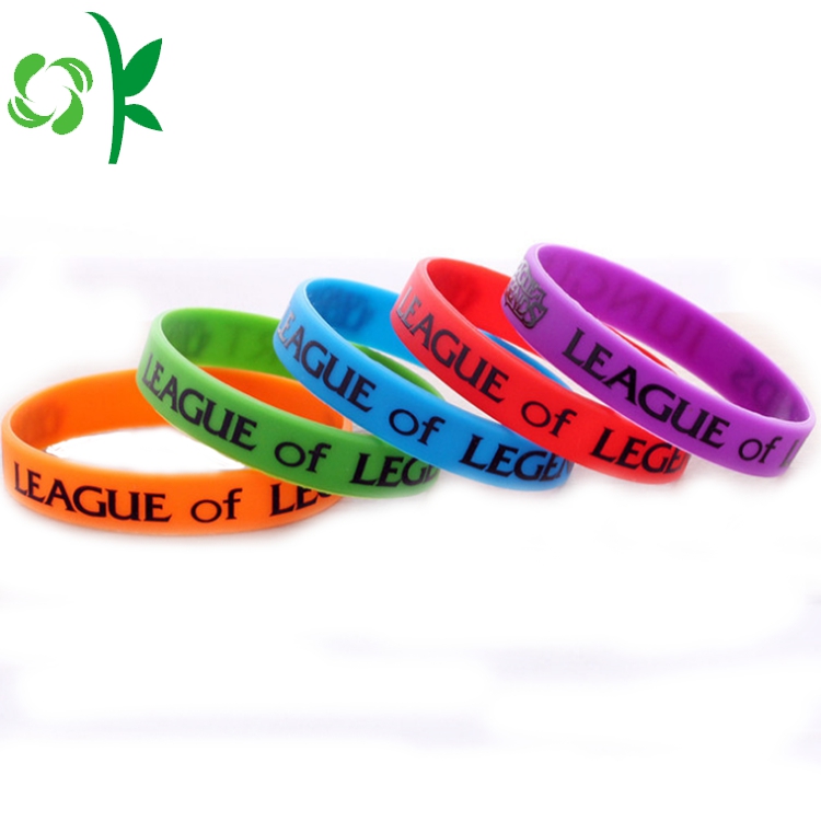 Eco-friendly Common Silicone Printing Logo Bracelet/Bangles