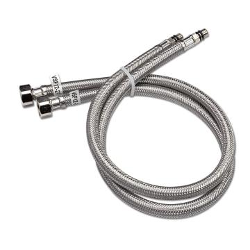 Chrome plated double locked flexible braided hose