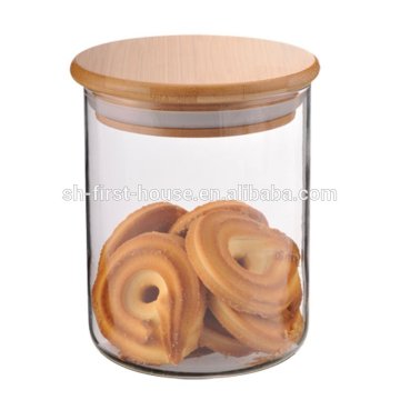 Wooden lid Glass canister FH-905M