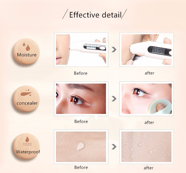 OEM Best korea makeup waterproof whitening conclear air cushion bb cream