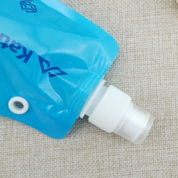 Customized reusable bottle-shaped plastic standing-up bag