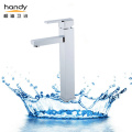 Square high-neck above counter basin mixer taps