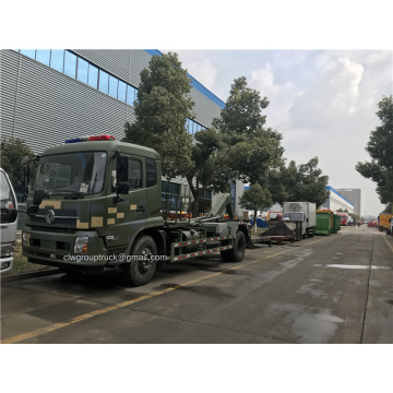 Dongfeng hook arm garbage truck to collected waste