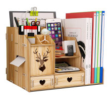 Multi-Storage Office Desk Pencil Holder and Book Sorter