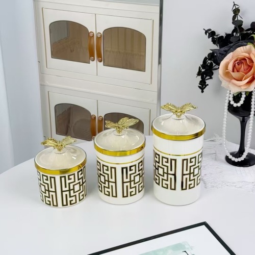 Modern Plastic Food Storage Jar Tea Coffee Table Organizer