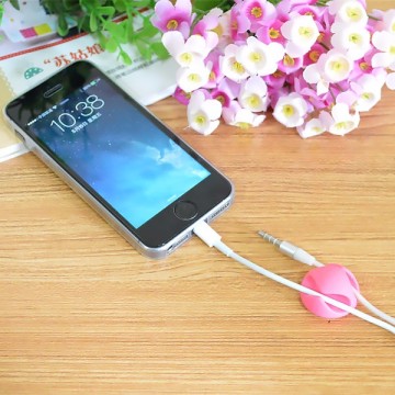 earphone USB Data circle cable clip with high quality