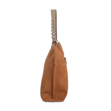 Große Slouch Hobo Schultertasche aus italienischem Wildleder