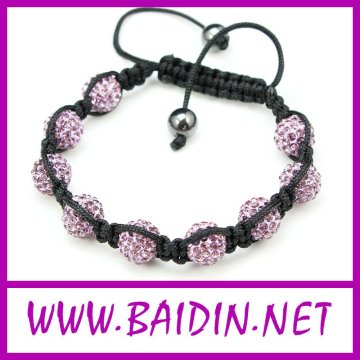 round pink shamballa bracelet wholesale