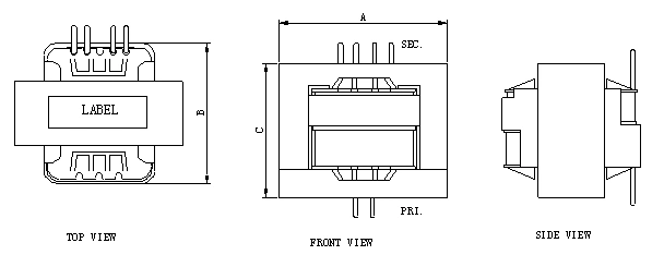 Customized Ei Type Low Frequency Transformer for Power Supply Industry