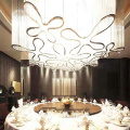 White banquet crystal led pendant lighting chandelier