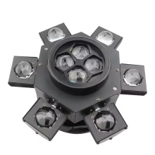 Six-Head LED Colorful Moving Laser Headlights & Voice-Activated Rotating Disco Stage Lights