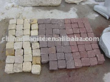 sandstone cube stone and pavement