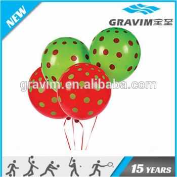 Red & Green Polka Dot Latex Balloons