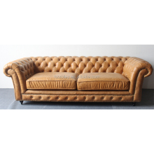Full Leather Chesterfield Luxury Tufted Button Classical Sofa