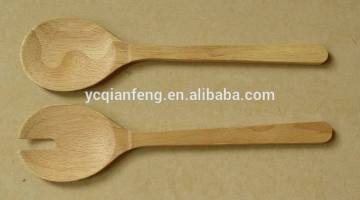 Salad Spoon, Wooden Spoon, Wood Salad spoon and fork.