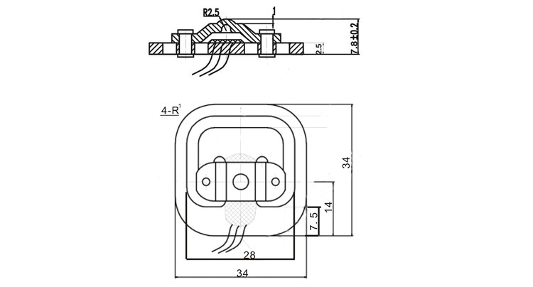 GML692 load cell drawing