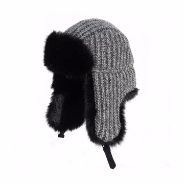 guangzhou factory fashion custom men crochet winter trapper hat