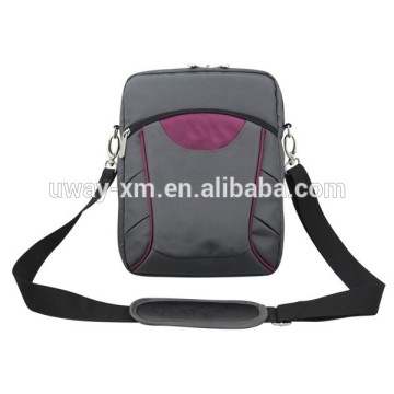 Grey nylon tablet messenger bag