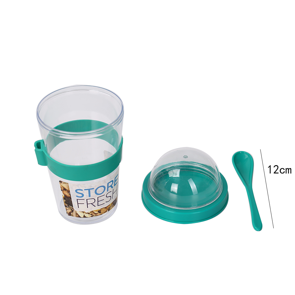 Plastic Dessert Food Cup With Lid And Spoon